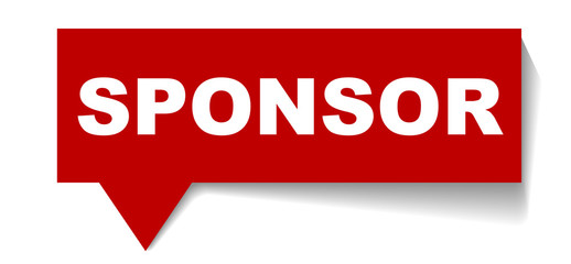 red vector banner sponsor