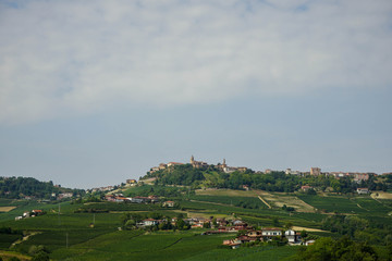 Fototapeta na wymiar View of the countryside near La Morra, Piedmont
