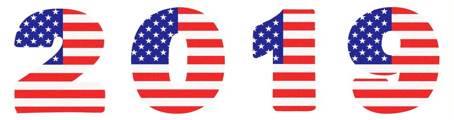 2019 with United States of America Flag