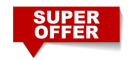 red vector banner super offer