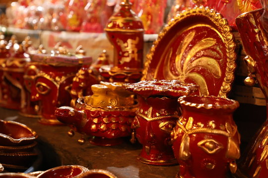 beautiful  lighting decorated for Diwali festival