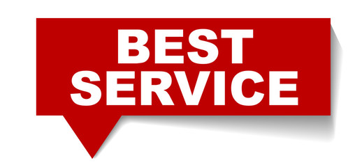 red vector banner best service