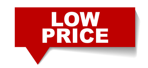 red vector banner low price