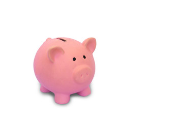 Piggy bank with white background.