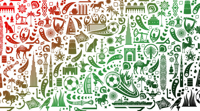 Vector illustration color background United Arab Emirates