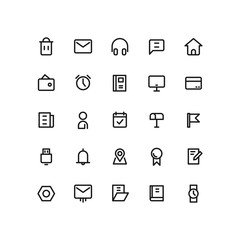 User Interface Icon Sets Filled Line Vector