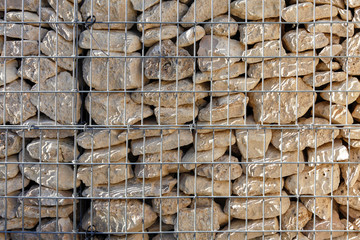 Mur en gabion pierres grillage