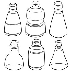 vector set of vegetable oil