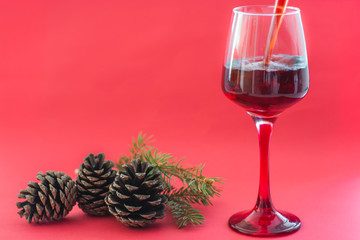 Merry Christmas and Happy new year with wine