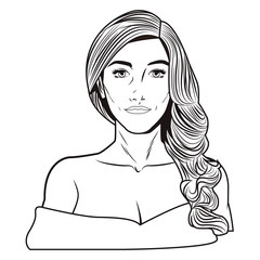 Pop art woman cartoon