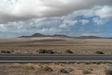 Road going through wilderness area, Lanzarote Island, Canary © Dmytro Surkov