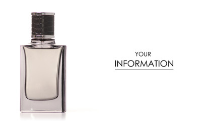 Perfume bottle pattern on white background isolation