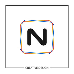 Initial Letter N Logo Template Vector Design