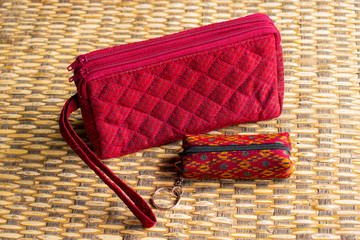 fabric handbag.
