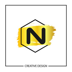 Initial Letter N Logo Template Vector Design