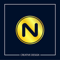 Initial Letter N Logo Template Vector Design