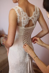 Obraz na płótnie Canvas bride in white dress