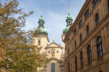 Fototapeta na wymiar PRAGUE, CZECH REPUBLIC - OCTOBER 09, 2018: Church of St. Havel