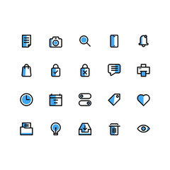 User Interface Icon Sets Filled Line Vector