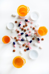 Prescription Medication Spilled on a Table