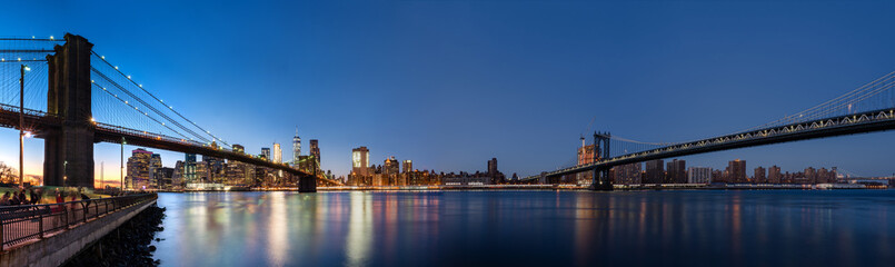 Fototapeta na wymiar Brooklyn Bridge Panorama