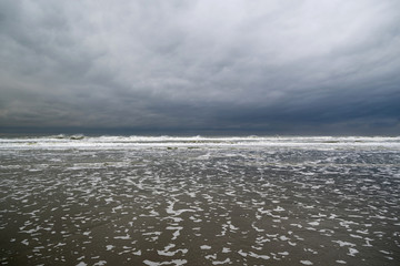 Dutch North Sea coast at Paal 20 on Dutch island of Texel