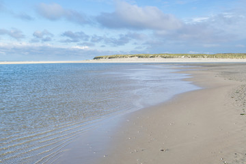 Dutch North Sea coast at Paal 25 on Dutch island of Texel