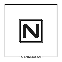 Initial Letter N Logo Template Vector Design