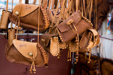 Leather bags on sale in market - Cienfuegos - Cuba