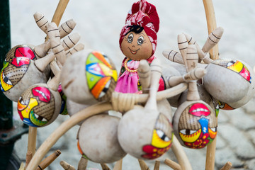 Decorated maracas Souvenirs - Traditional cuban musical instruments