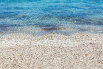 Seacoast in summer of the island of Porquerolles