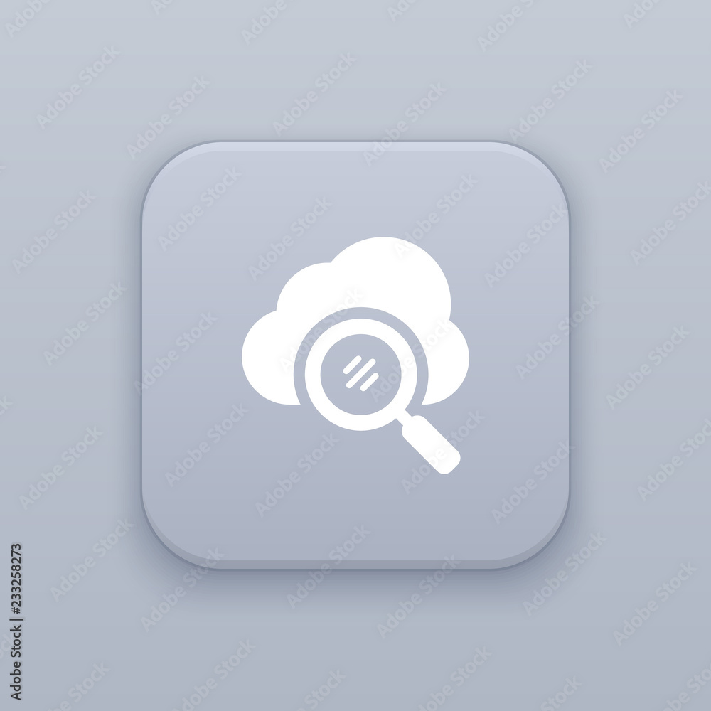 Poster web search gray vector button with white icon
