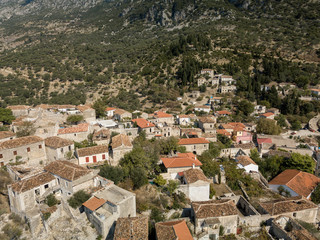 Fototapeta premium Drone photo of Upper Qeparo, Albania 