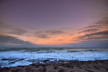 sunset over the sea