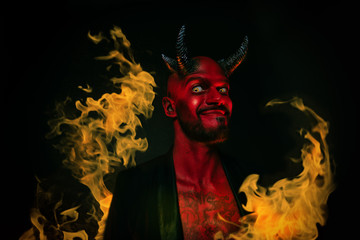 angry devil man