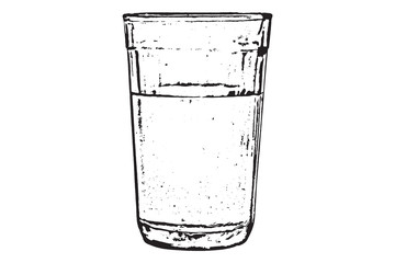 Image a glass with clean water isolated on white background