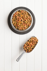 Dry pet food. Dry kibble food.