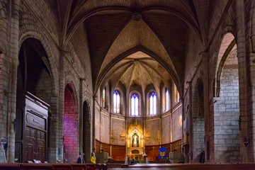 Fototapeta na wymiar Lombard Romanesque church, Cardona in Barcelona, Catalonia.
