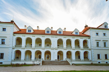 Fototapeta na wymiar Birzai castle in Birzai city in Lithuania.