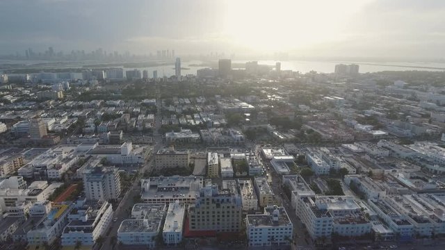 Miami South Beach Skyline Florida Ocean Aerial 8.mov