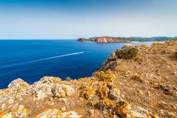 Red Peak and Iron Cape in Minorca, Spain.