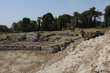 Roman amphitheater of Syracuse, Sicily Italy