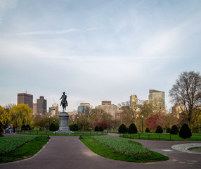 Fototapeta na wymiar Bronze George Washington Statue in Boston, Massachusetts