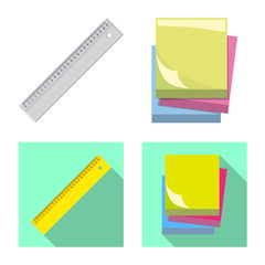 Vector design of office and supply symbol. Collection of office and school stock vector illustration.