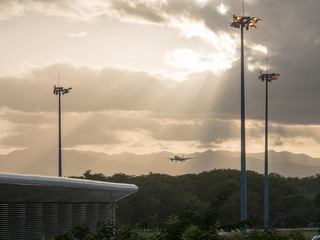 Atterrissage dans un ceil de cr&eacute;puscule