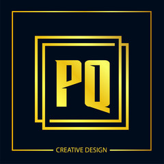 Initial Letter PQ Logo Template Vector Design