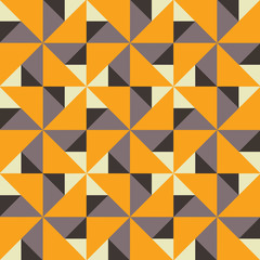Fototapeta premium Retro Orange Triangle Pattern Vector