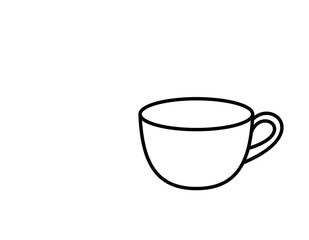 ティーカップ(線画)