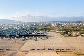 aerial view of Sabiha Gokcen Airport in Istanbul 