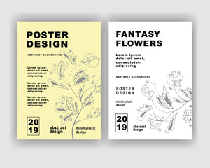 Abstract flowers background. It can be used for posters, cards, flyers, brochures, magazines and any kind of cover